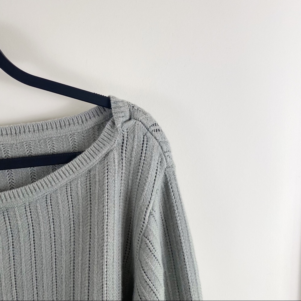 Revolve X Tularosa Sicily Cropped Knit Sweater in Sage Size Large NWT - Picture 6 of 14